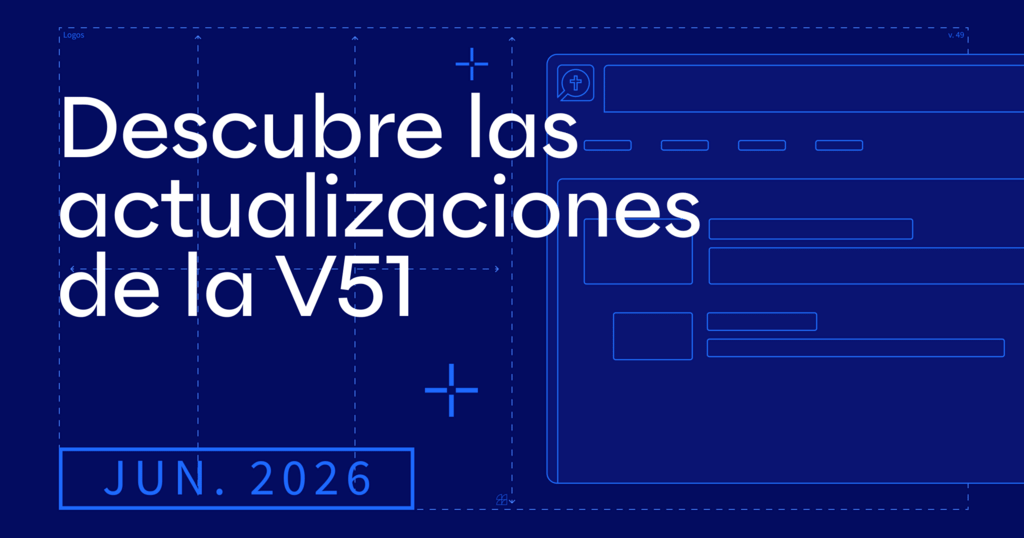 Imagen que invita a los visitantes a ver qué hay de nuevo en Logos, junio de 2026, sobre un fondo azul oscuro.